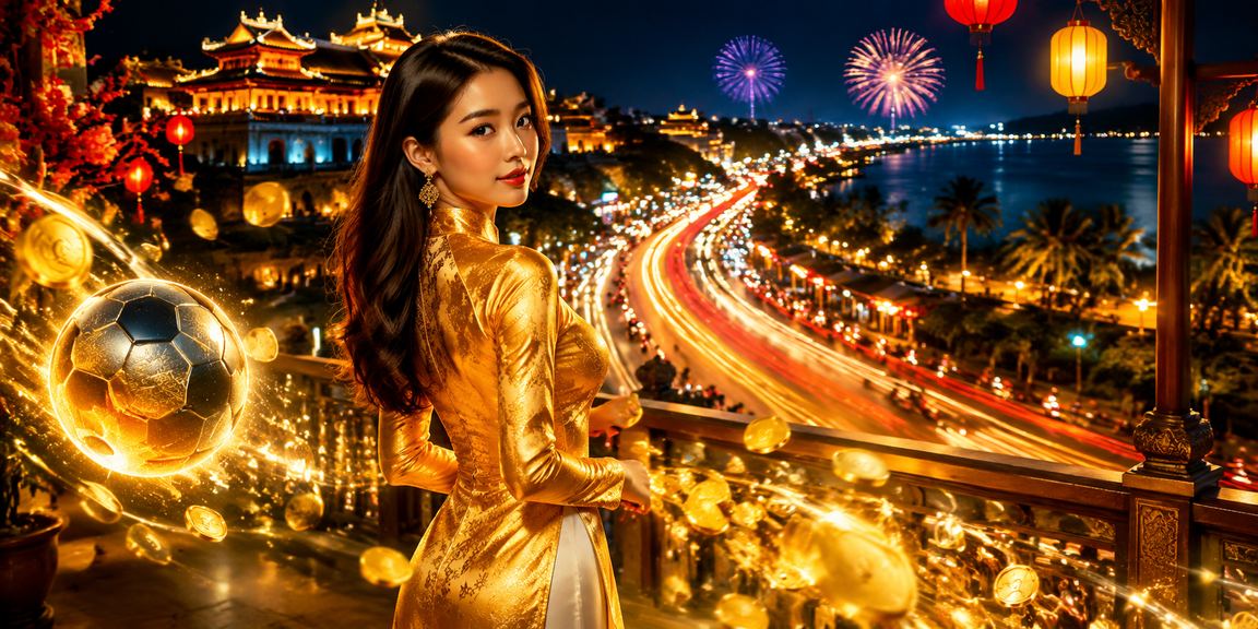 Người dùng xem tỷ lệ kèo thể thao tại Huế trong trang phục áo dài truyền thống